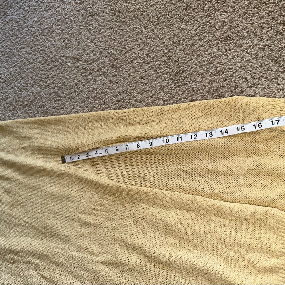 Crochet Knit Tan Dress with slit One Size - Picture 8 of 10